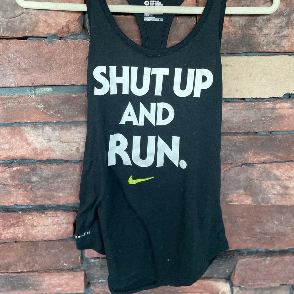 Nike DRI-FIT “shut up and run” tank